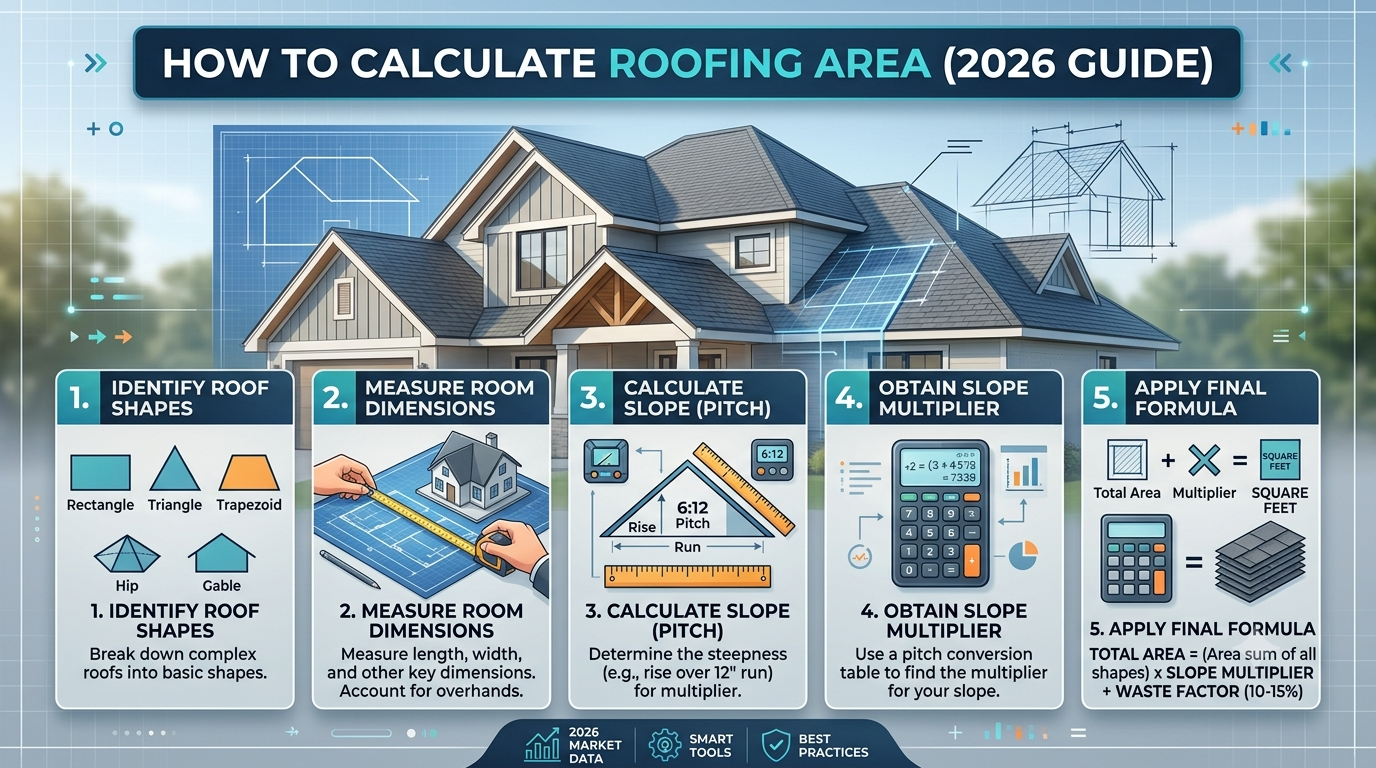 How to Calculate Roofing Area (2026 Guide)