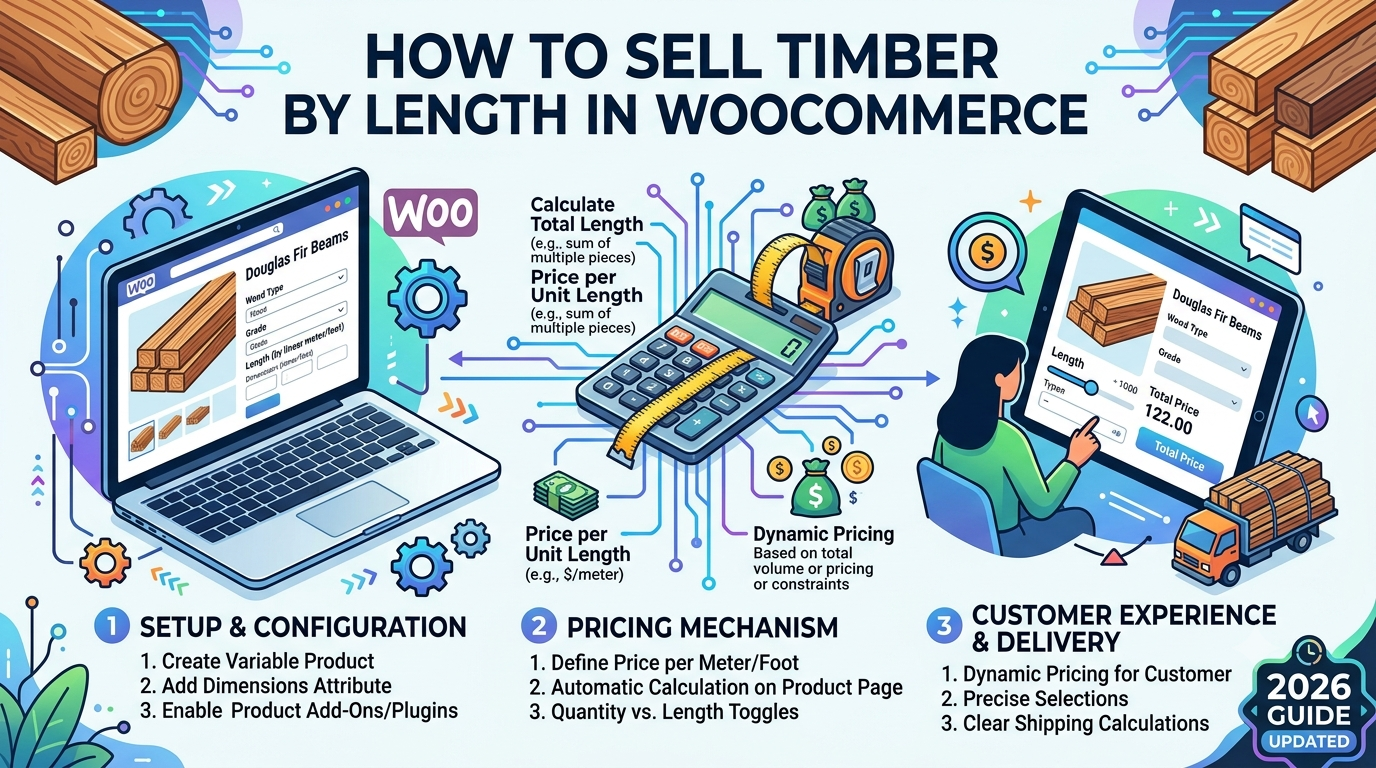 How to Sell Timber by Length in WooCommerce (2026 Guide)