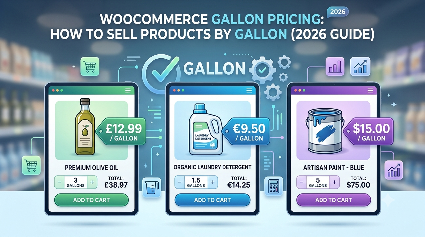 WooCommerce Gallon Pricing: How to Sell Products by Gallon (2026 Guide)