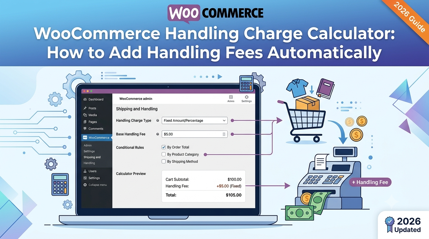 WooCommerce Handling Charge Calculator: How to Add Handling Fees Automatically (2026 Guide)